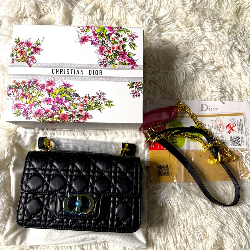 Dior Black Quilted Mini Bag